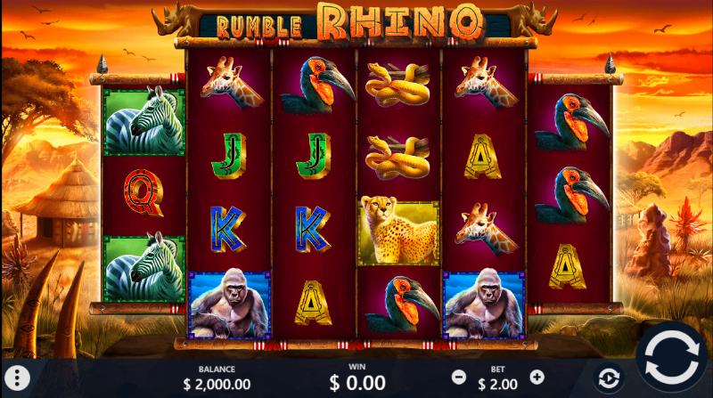Rumble Rhino slot game artwork