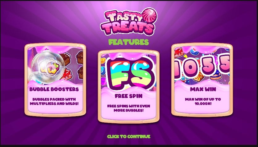 Tasty Treats slot game artwork
