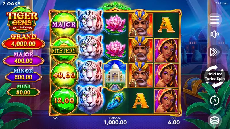 Tiger Gems slot game artwork
