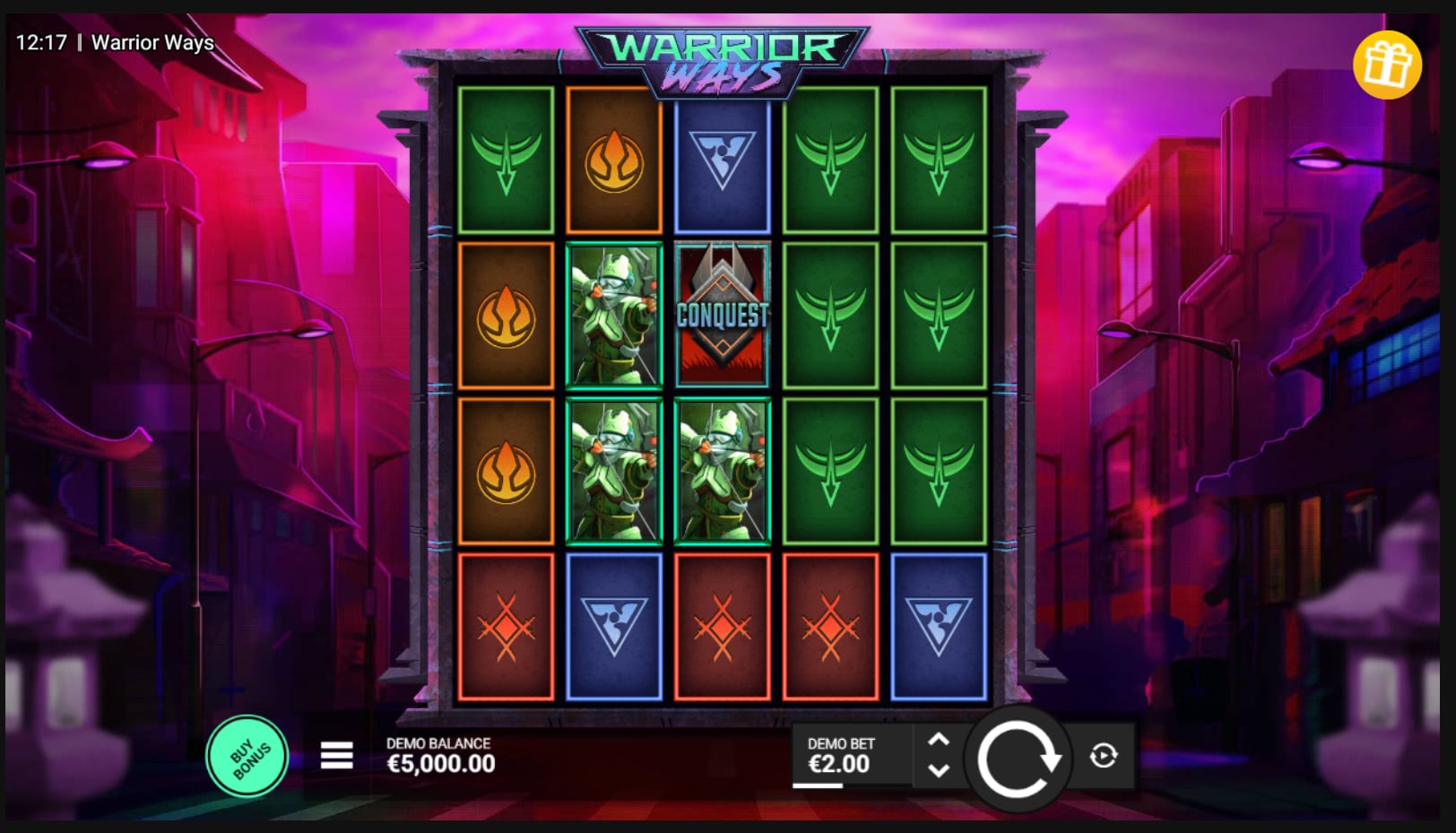 Warrior Ways slot game artwork