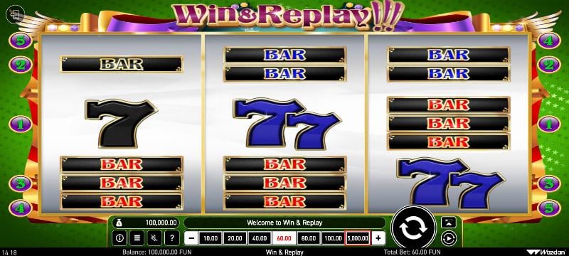 Win & Replay slot game artwork