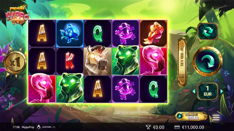 Hippo Pop slot game artwork