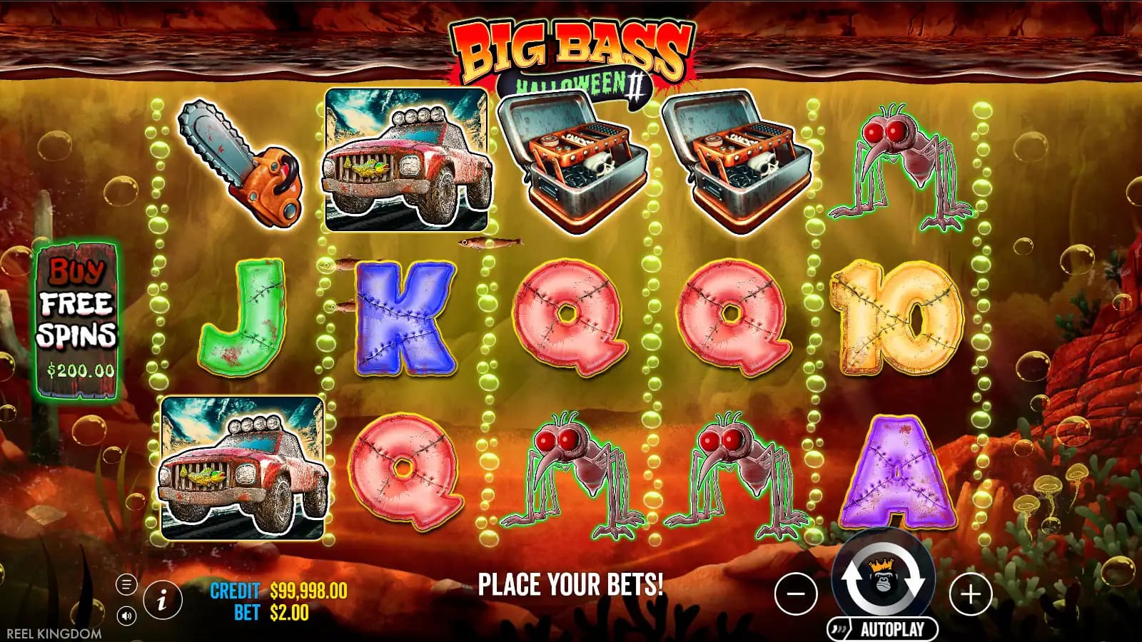 Big Bass Halloween 2 ordinary spin on five reels