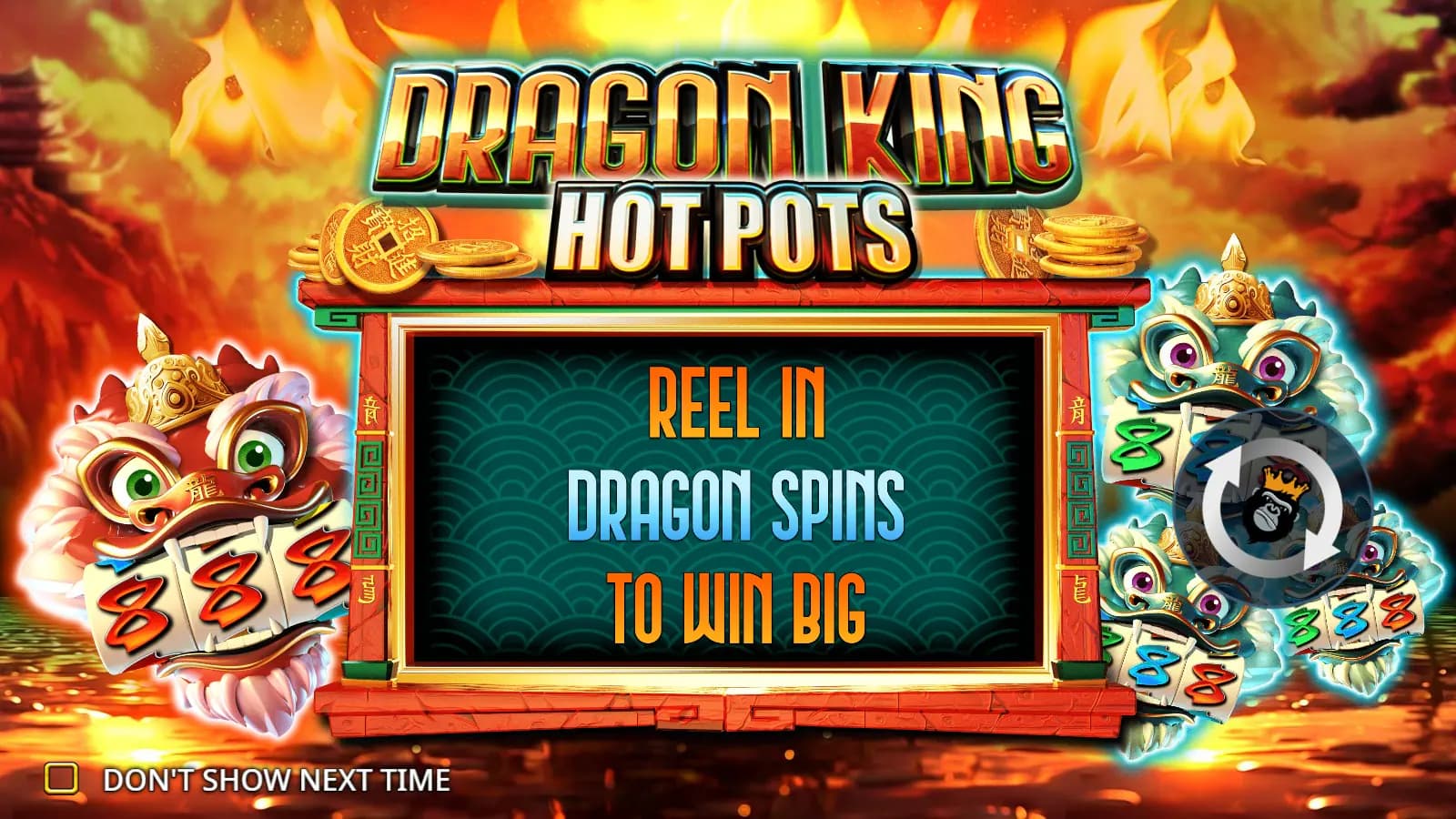 Dragon King Hot Pots intro card with two colourful dragons