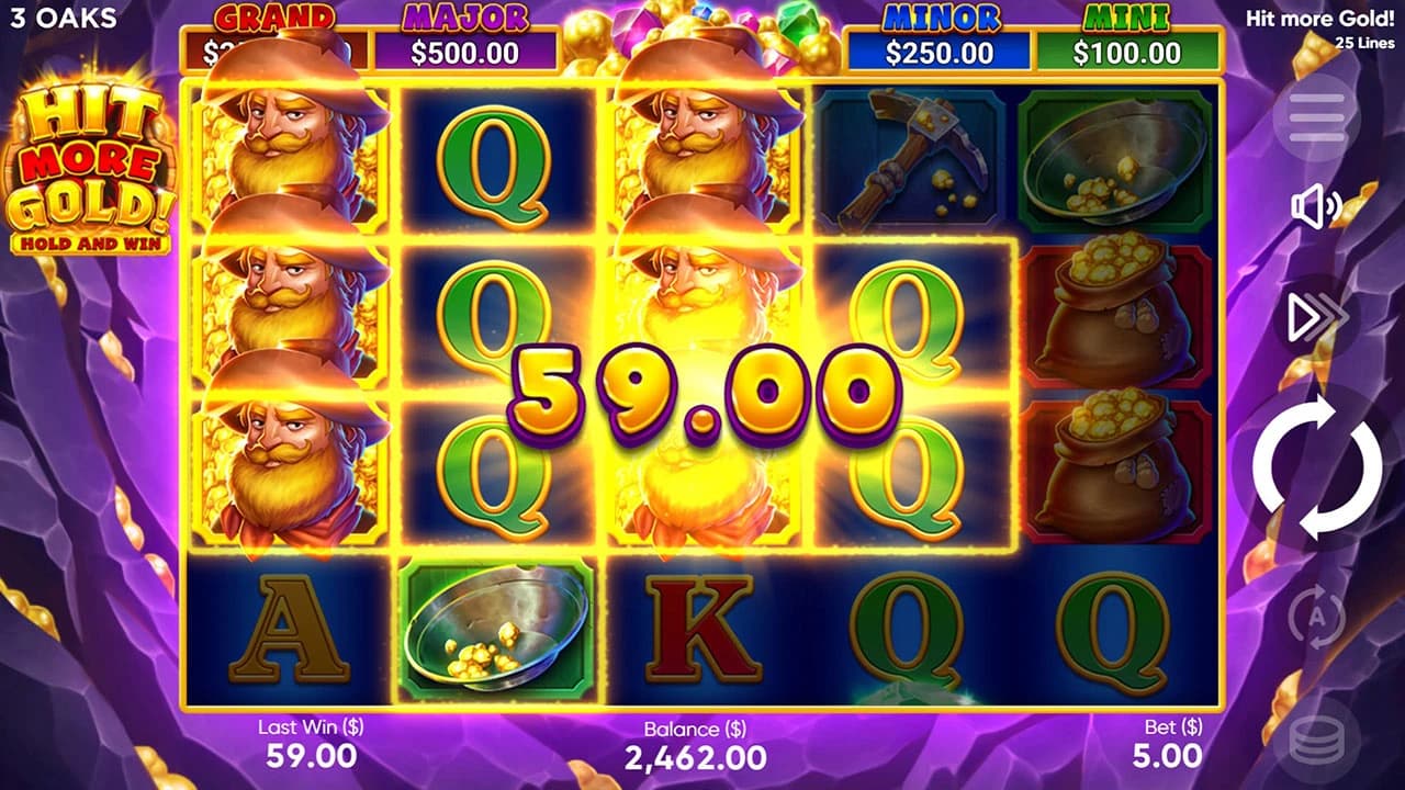 Hit more Gold!: Miner Wilds on the four-row reels