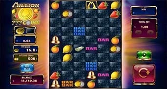 Million 777 Coins: Main Million 777 Coins field and side feature displays