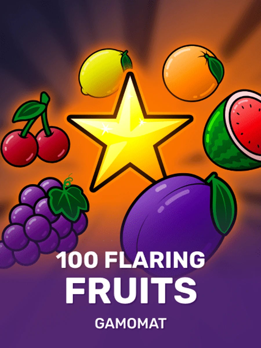 100 Flaring Fruits slot game artwork