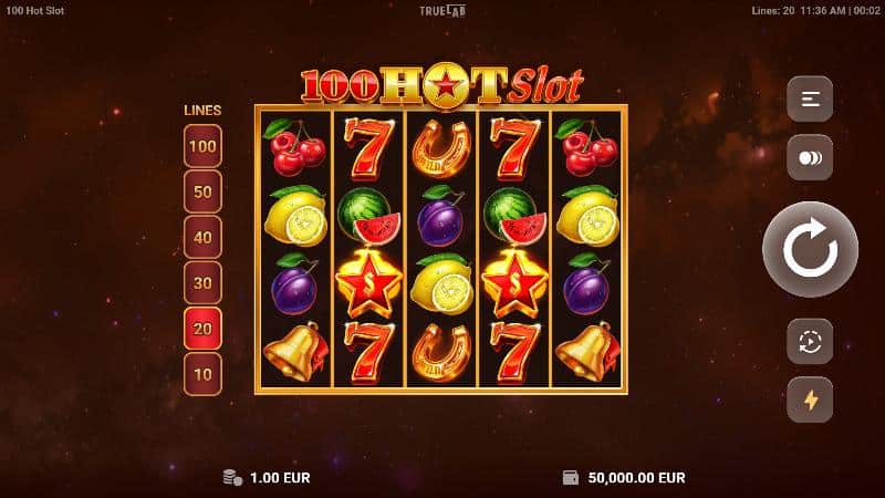 100 Hot Slot slot game artwork