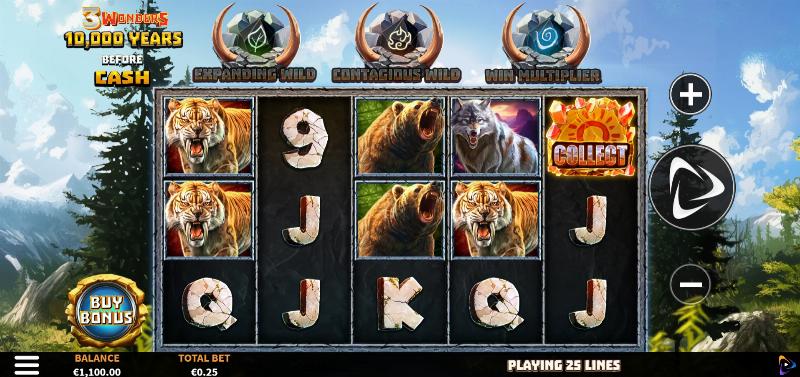 10000 Years Before Cash slot game artwork
