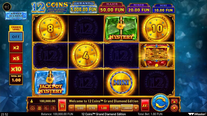 12 Coins Grand Diamond Edition slot game artwork