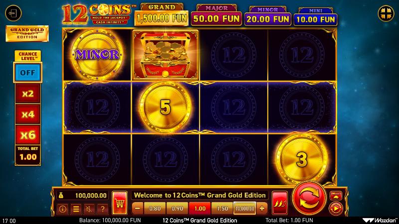 12 Coins Grand Gold Edition slot game artwork