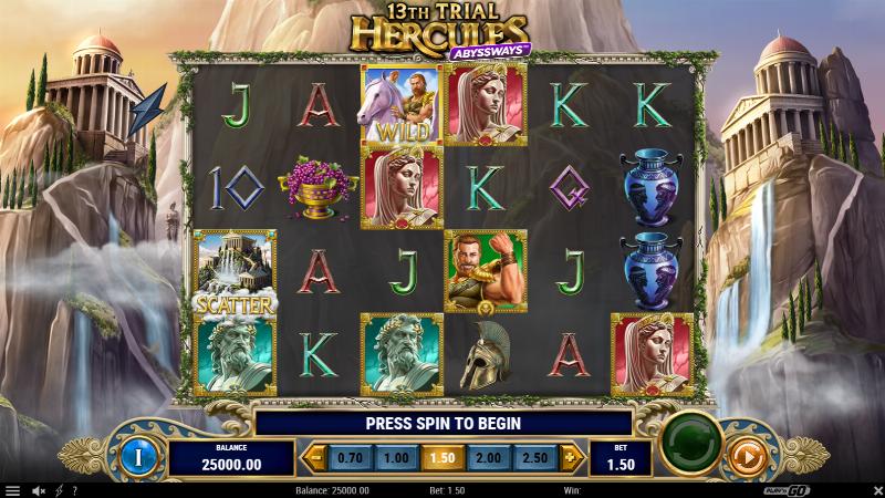 13Th Trial Hercules Abyssways slot game artwork