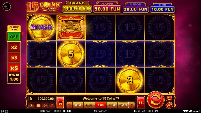 15 Coins slot game artwork