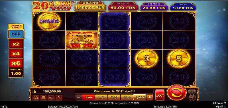 20 Coins slot game artwork
