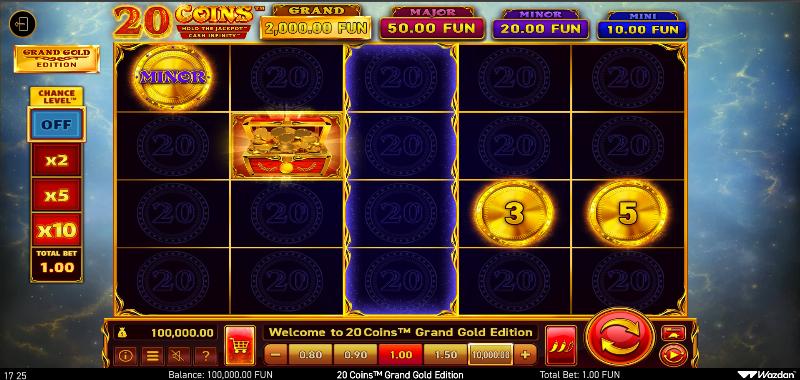 20 Coins Grand Gold Edition slot game artwork