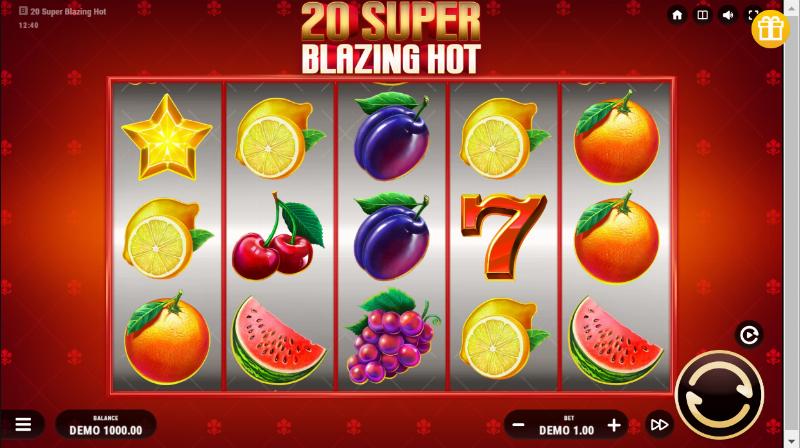 20 Super Blazing Hot slot game artwork