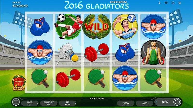2016 Gladiators slot game artwork