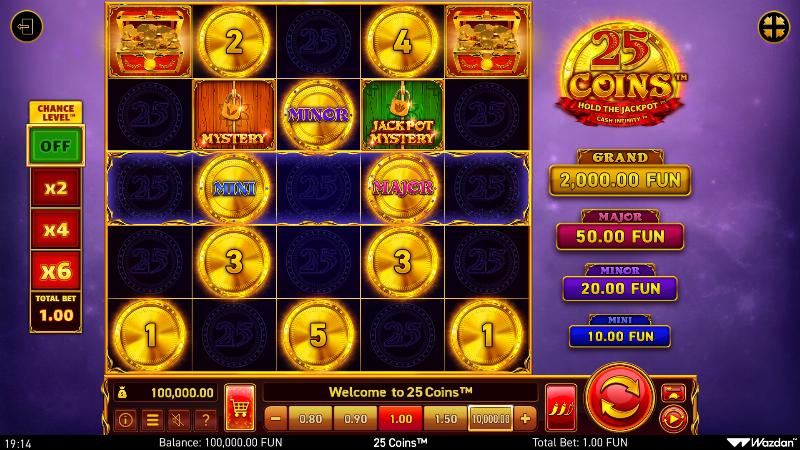 25 Coins slot game artwork