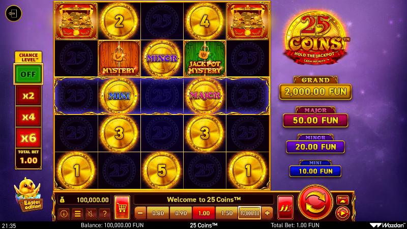 25 Coins Easter slot game artwork