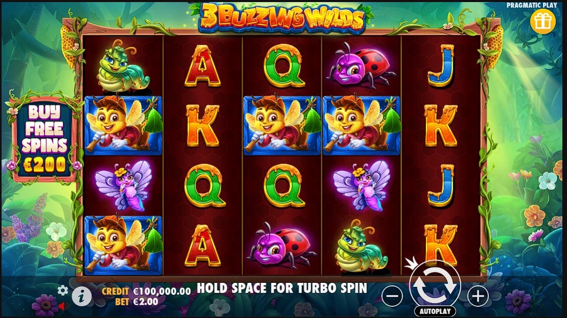 3 Buzzing Wilds slot game artwork