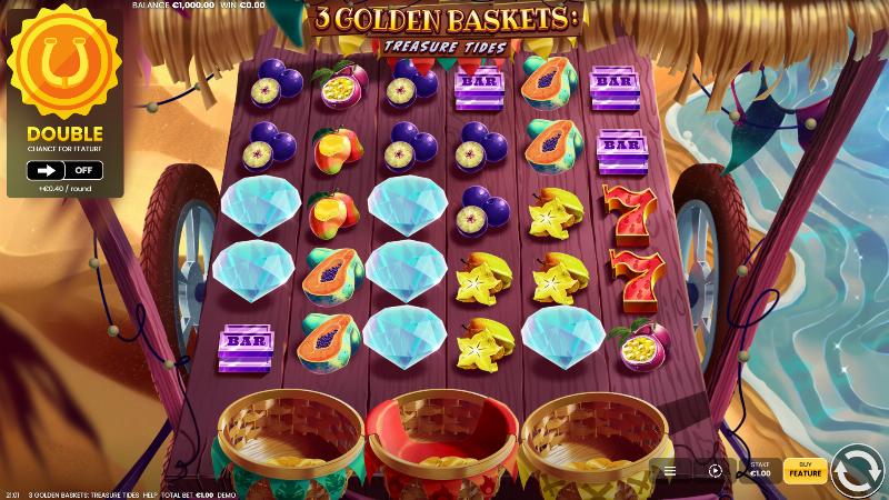 3 Golden Baskets: Treasure Tides slot game artwork