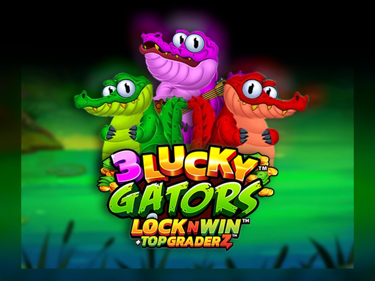 3 Lucky Gators slot game artwork