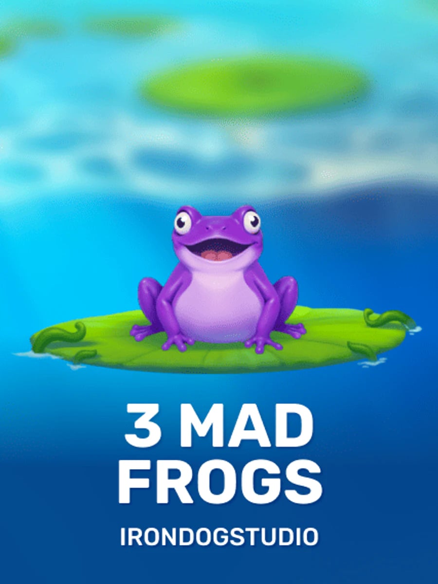 3 Mad Frogs slot game artwork