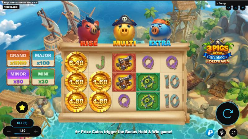 3 Pigs Of The Caribbean slot game artwork