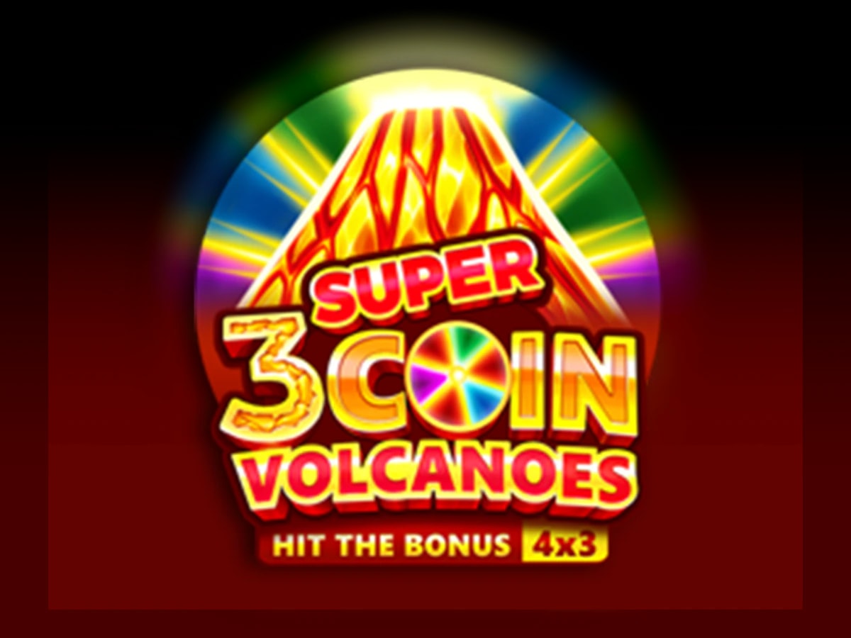 3 Super Coin Volcanoes slot game artwork