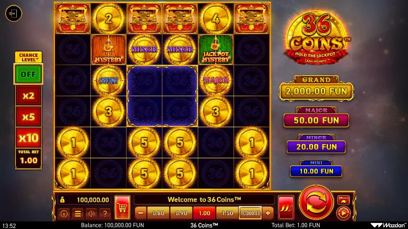36 Coins slot game artwork