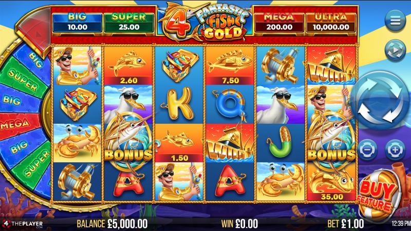 4 Fantastic Fish Gold slot game artwork