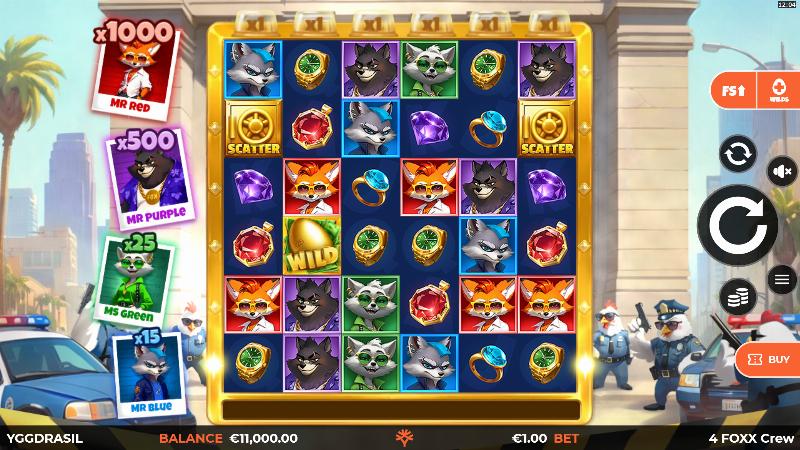 4 Foxx Crew slot game artwork