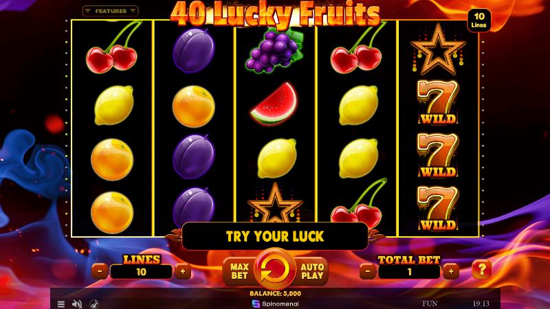 40 Lucky Fruits slot game artwork
