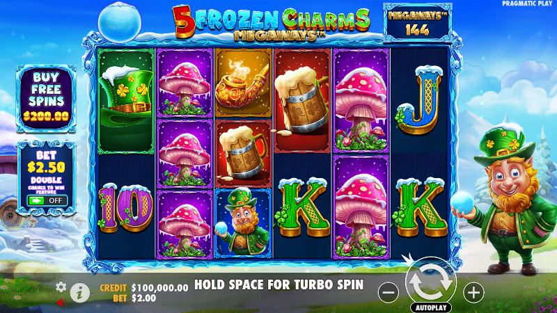 5 Frozen Charms Megaways slot game artwork