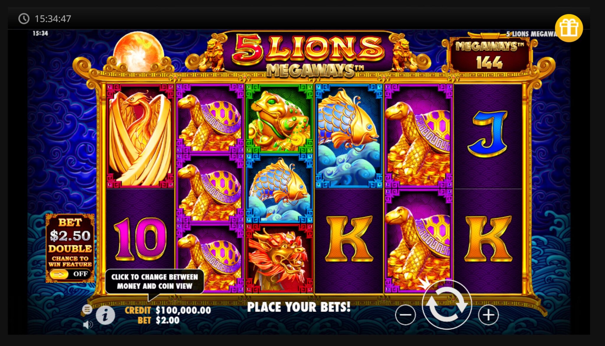 5 Lions Megaways slot game artwork