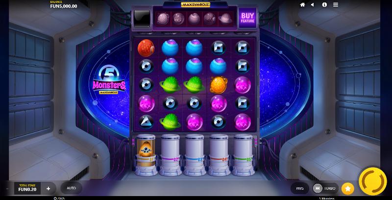 5 Monsters slot game artwork