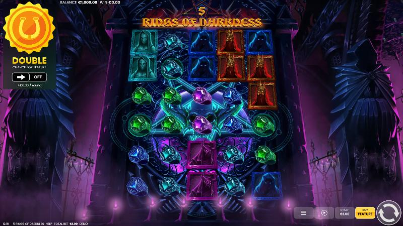 5 Rings Of Darkness slot game artwork