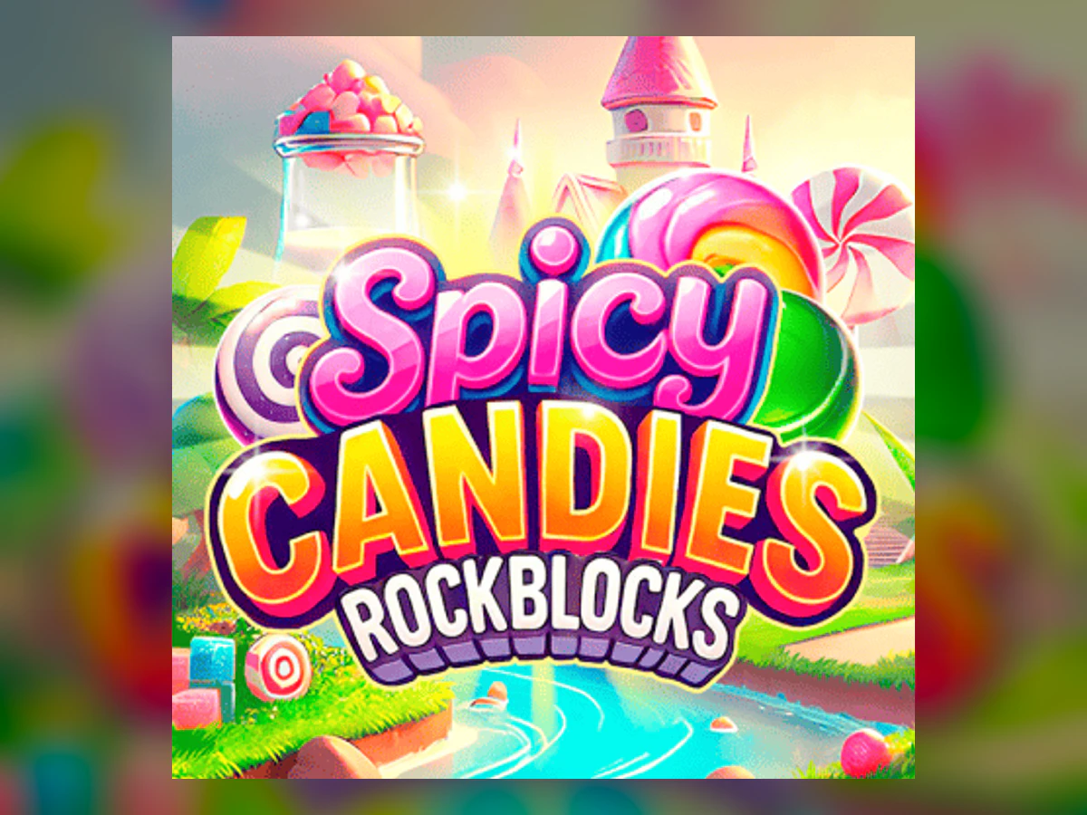 Spicy Candies Rockblocks slot game artwork