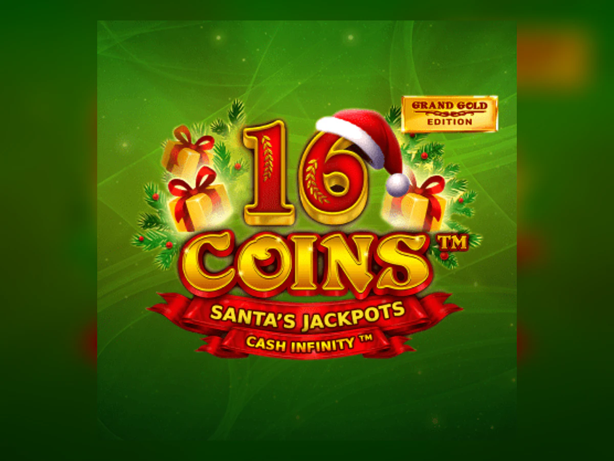 16 Coins Grand Gold Edition Santa's Jackpots slot game artwork