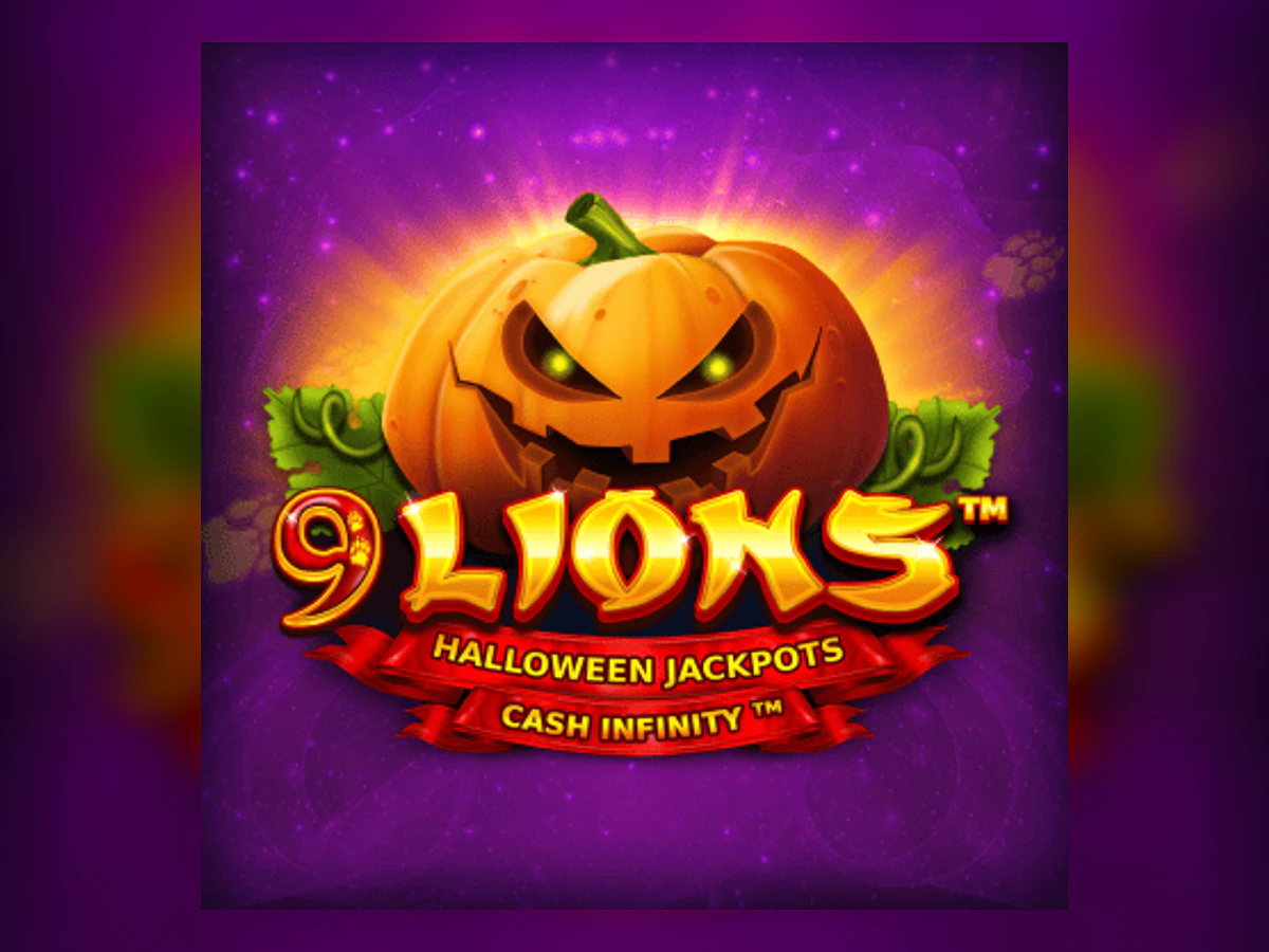 9 Lions Hold the Jackpot Halloween Jackpots slot game artwork