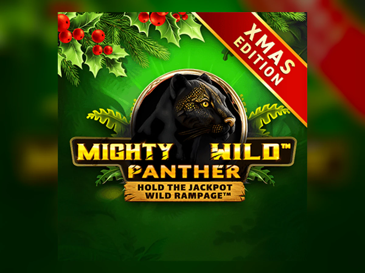 Mighty Wild: Panther Xmas slot game artwork