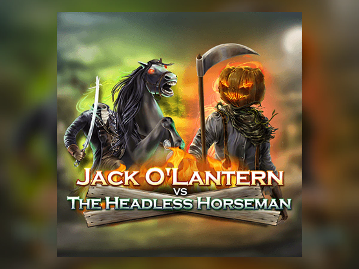 Jack O'Lantern vs The Headless Horseman slot game artwork