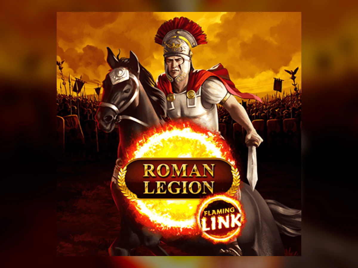 Roman Legion Flaming Link slot game artwork