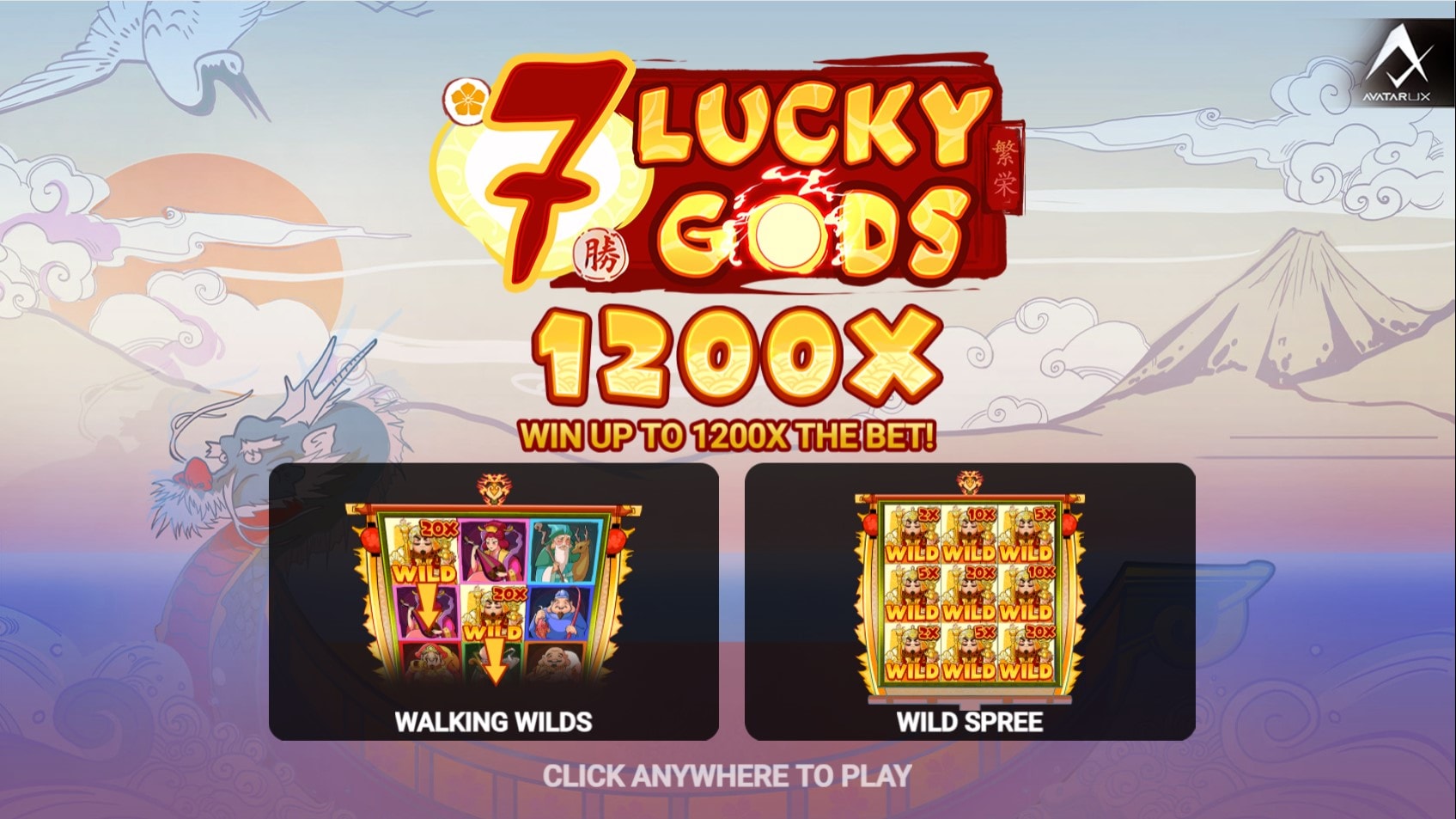 7 Lucky Gods slot game artwork
