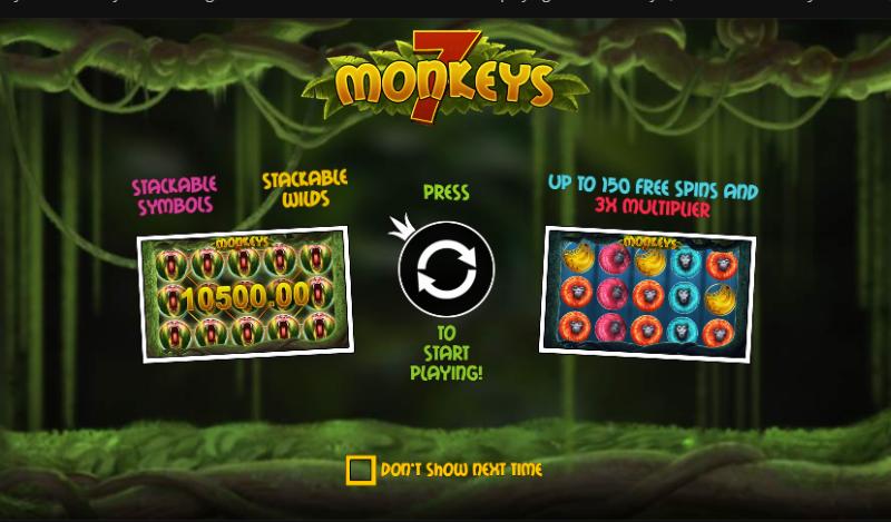 7 Monkeys slot game artwork