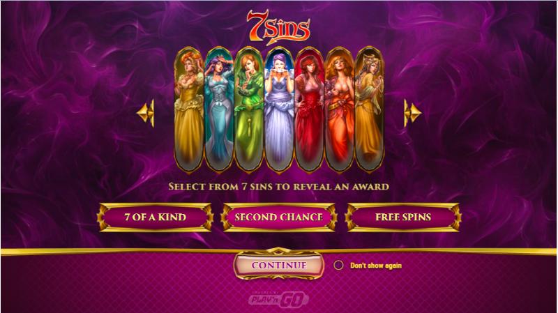 7 Sins slot game artwork