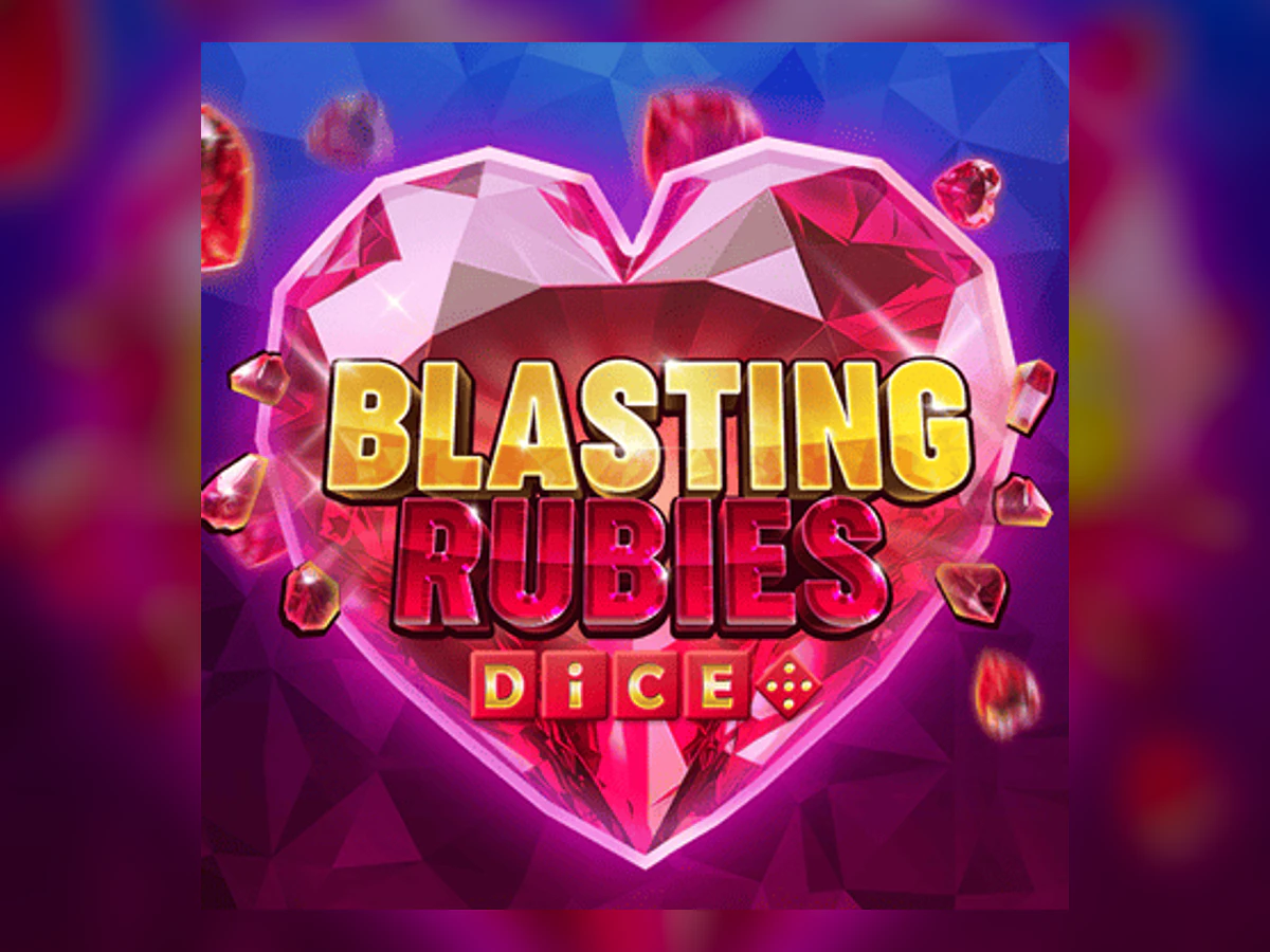 Blasting Rubies Dice slot game artwork