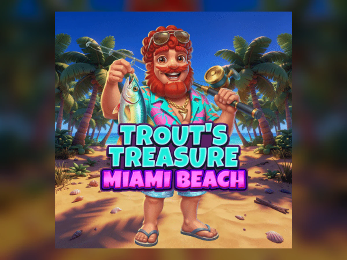 Trout's Treasure - Miami Beach slot game artwork
