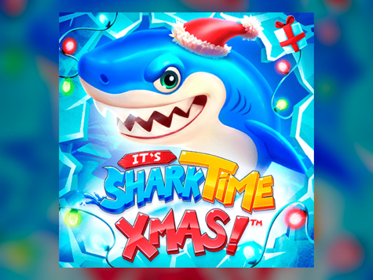 It's Shark Time! Xmas slot game artwork