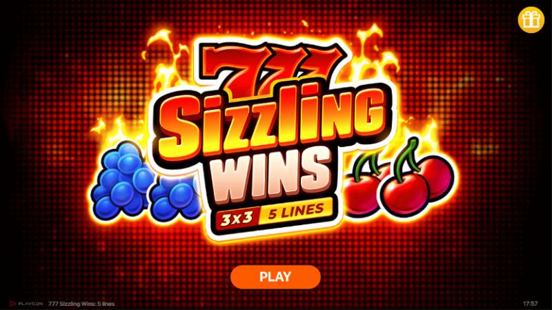 777 Sizzling Wins: 5 Lines slot game artwork
